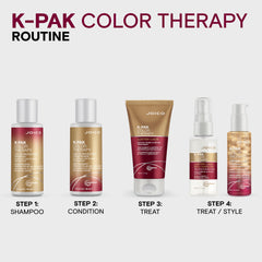 Joico K-PAK on bathroom vanity showing salon-style color care at home