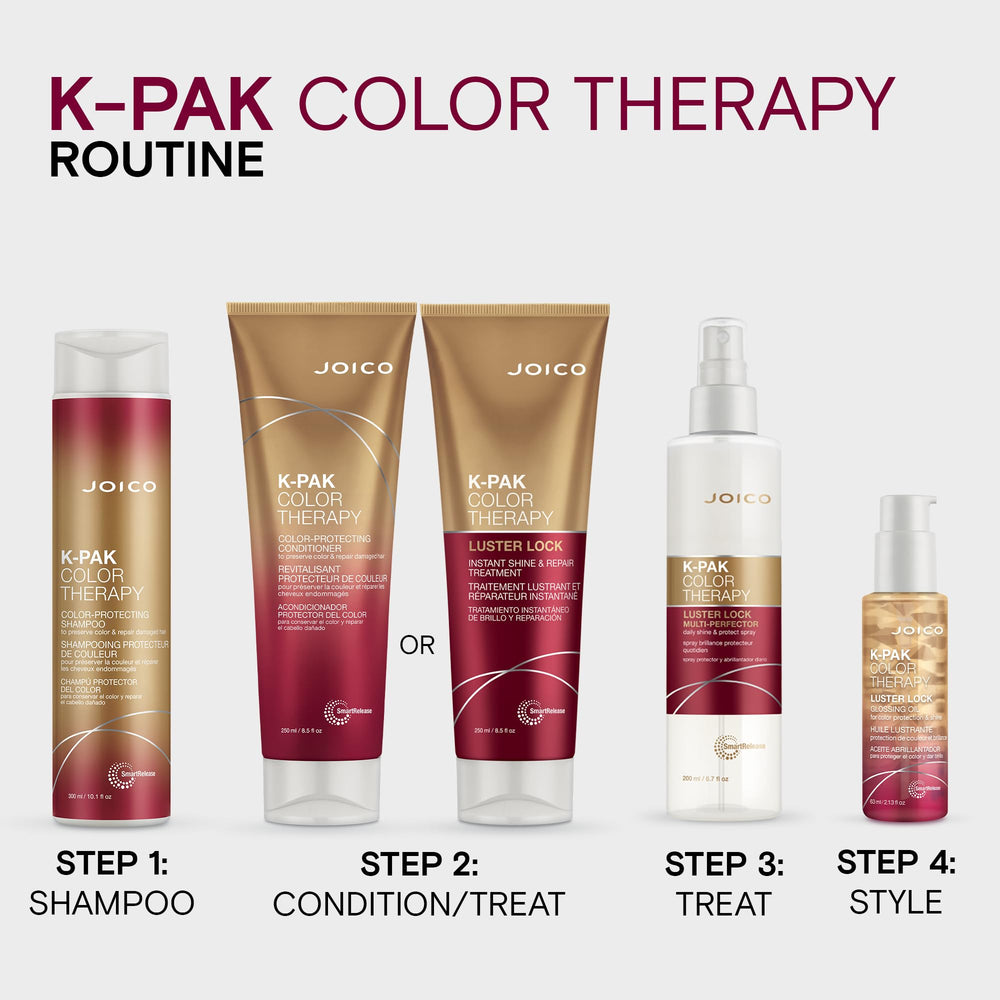 joico on model with vibrant shiny hair illustrating color boost