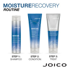 Joico set styled on bathroom shelf suggesting a salon-quality routine