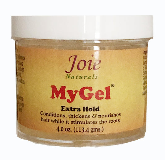 Joie Naturals MyGel 4oz jar front view showing label and compact size for travel