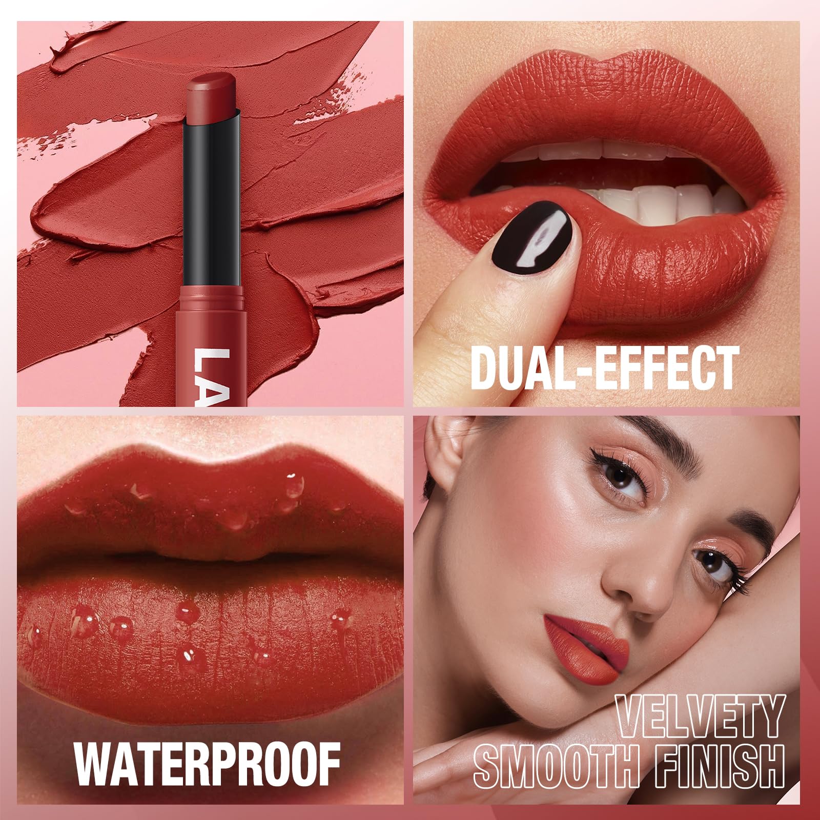 Jolilab application on lips demonstrating precise color and comfortable wear