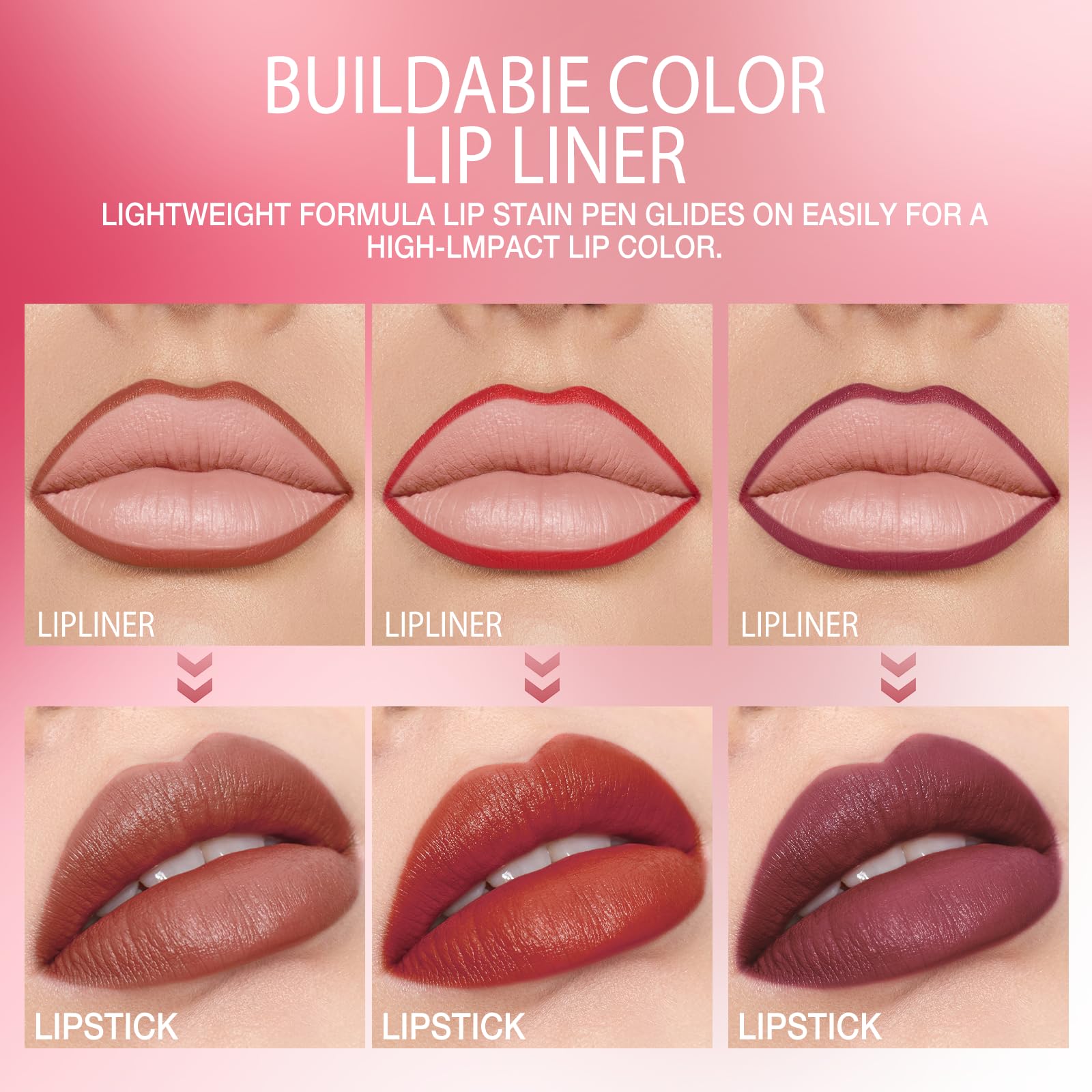 Close-up of Jolilab lip liner tip demonstrating creamy glide and precision