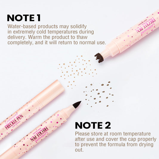 Jolilab freckle pen dual-ended detail showing silicone stamp and precision tip for versatile makeup use