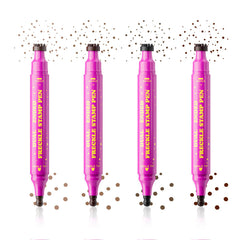 Jolilab freckle pen with caps removed showing sponge stamp and fine precision tip for versatile looks