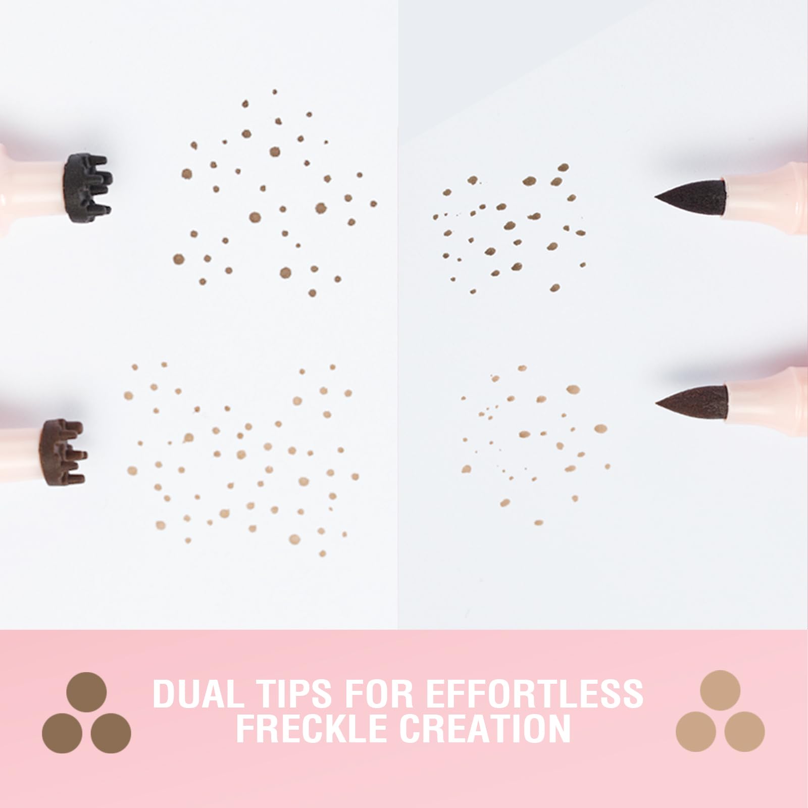 Jolilab freckle pen in hand size comparison highlighting compact travel-friendly dimensions