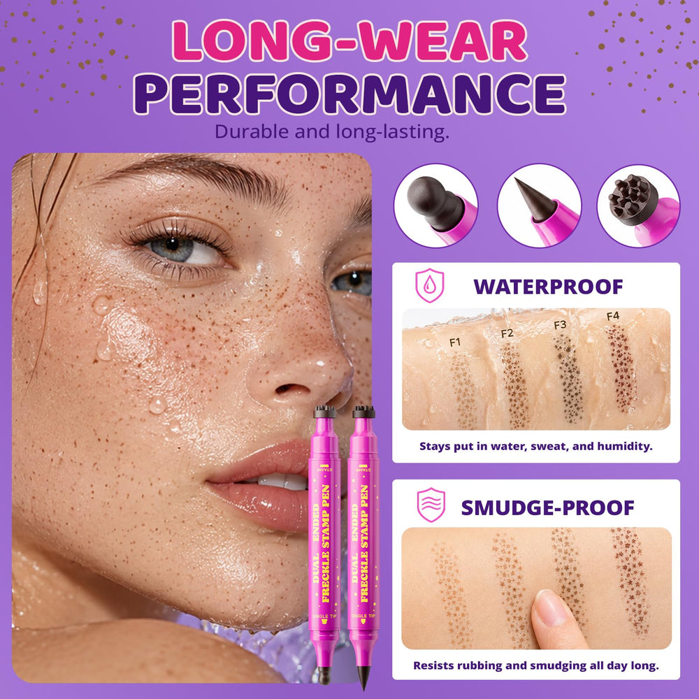 Jolilab freckle pen inside a makeup bag for on-the-go touch-ups
