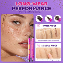 Jolilab freckle pen inside a makeup bag for on-the-go touch-ups