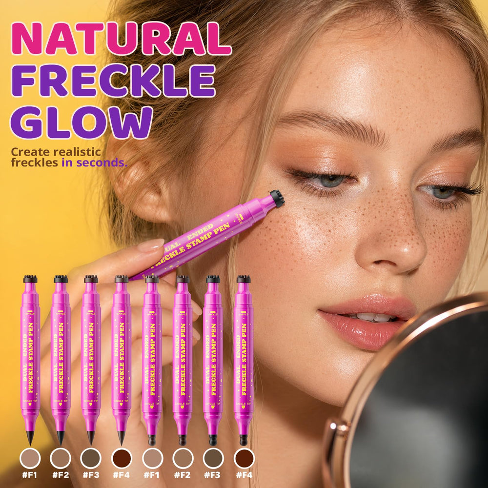 Jolilab freckle pen lifestyle outdoor image showing long-lasting, photo-ready freckles