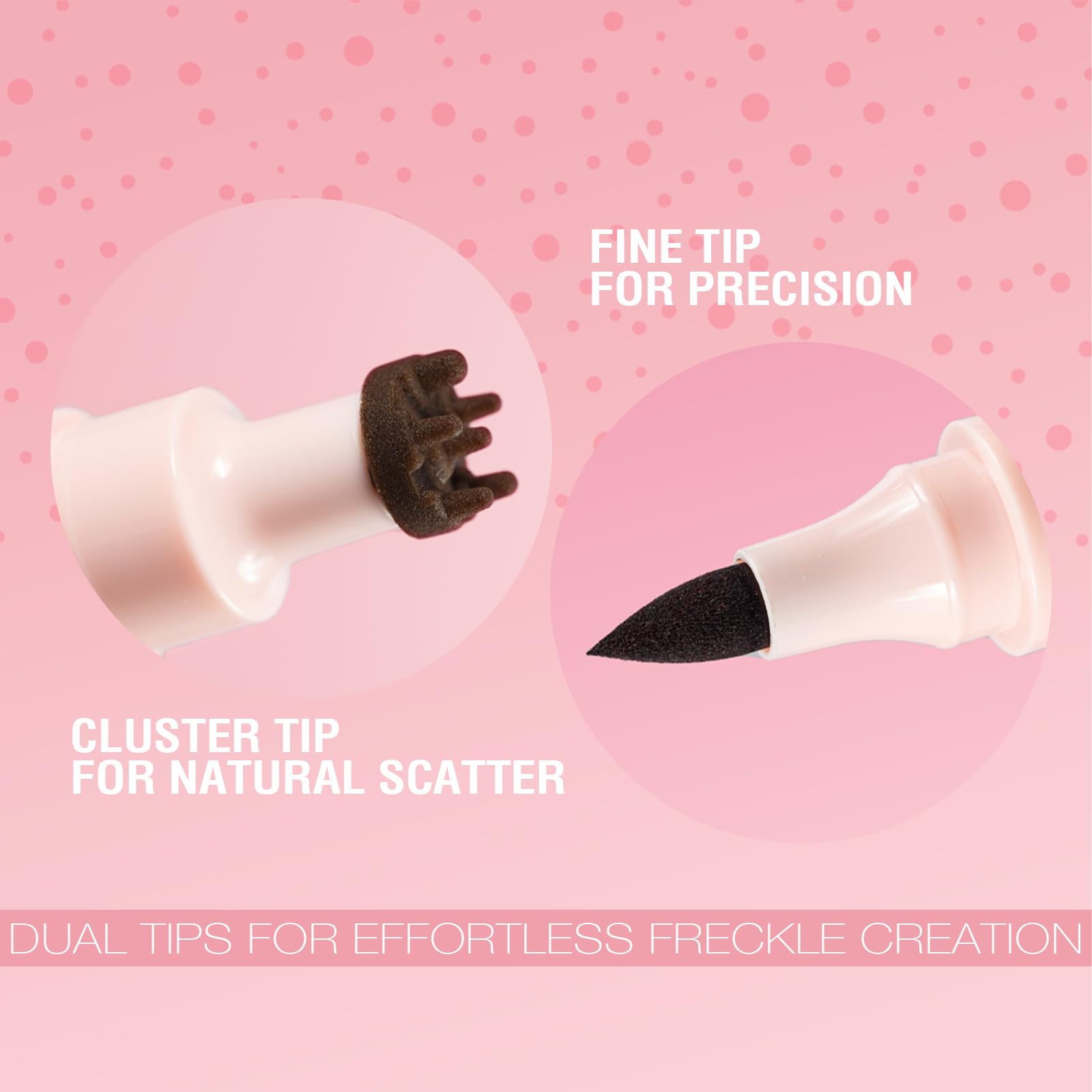 Jolilab freckle pen soft brown swatch on skin displaying natural-looking pigment for subtle enhancement
