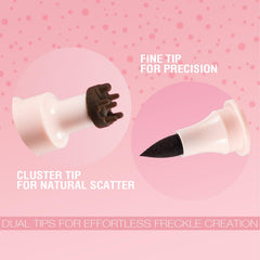 Jolilab freckle pen soft brown swatch on skin displaying natural-looking pigment for subtle enhancement