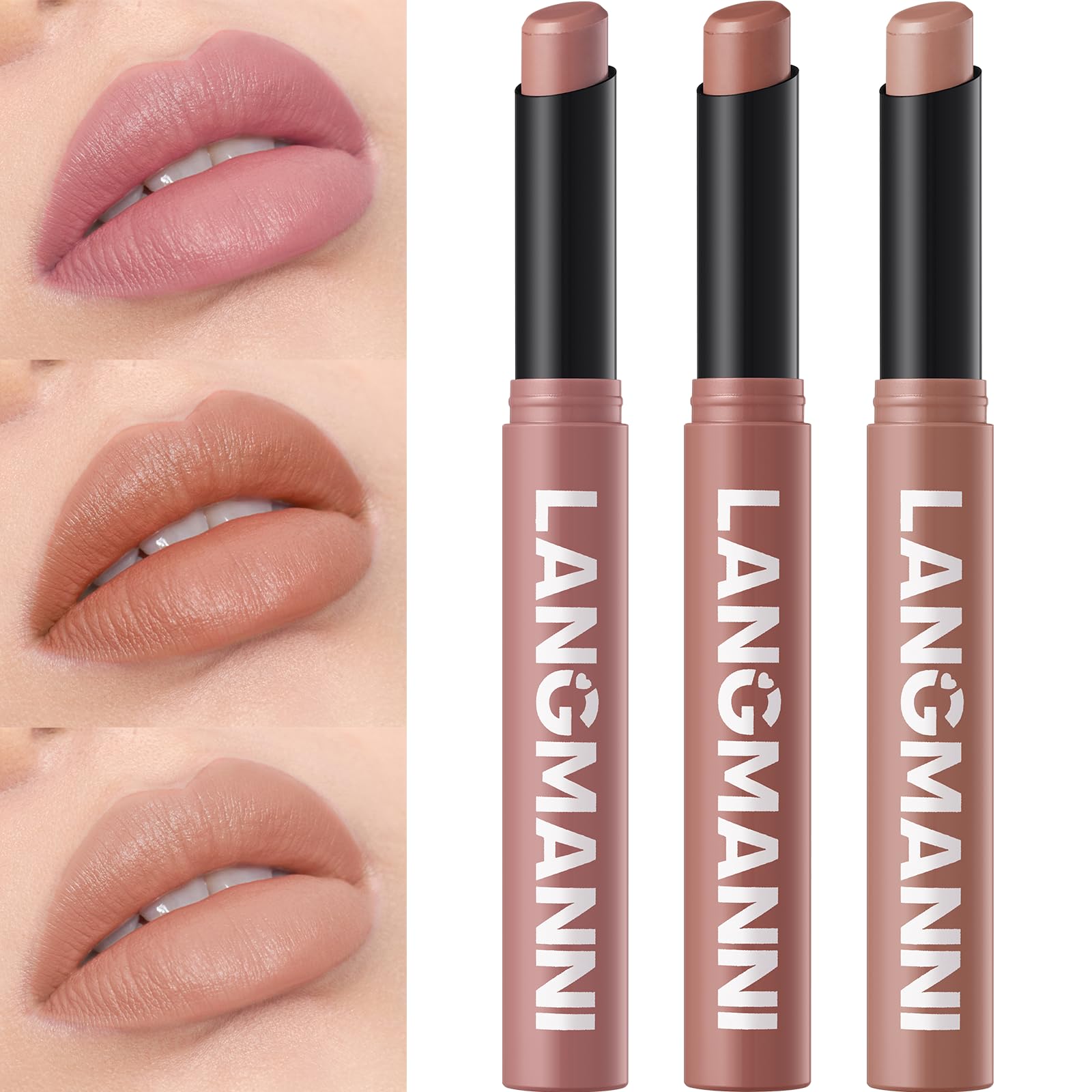 Jolilab front packaging showing three matte lipsticks and gift-ready appeal