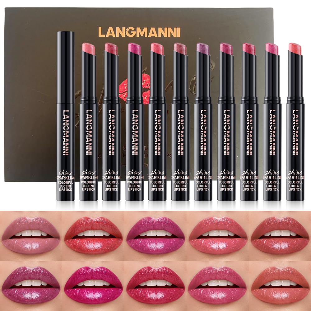 Jolilab front packaging showing ten lipstick tubes and set benefit