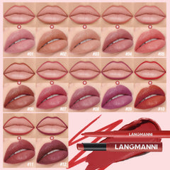 Jolilab liners and lipsticks laid flat to show paired color coordination