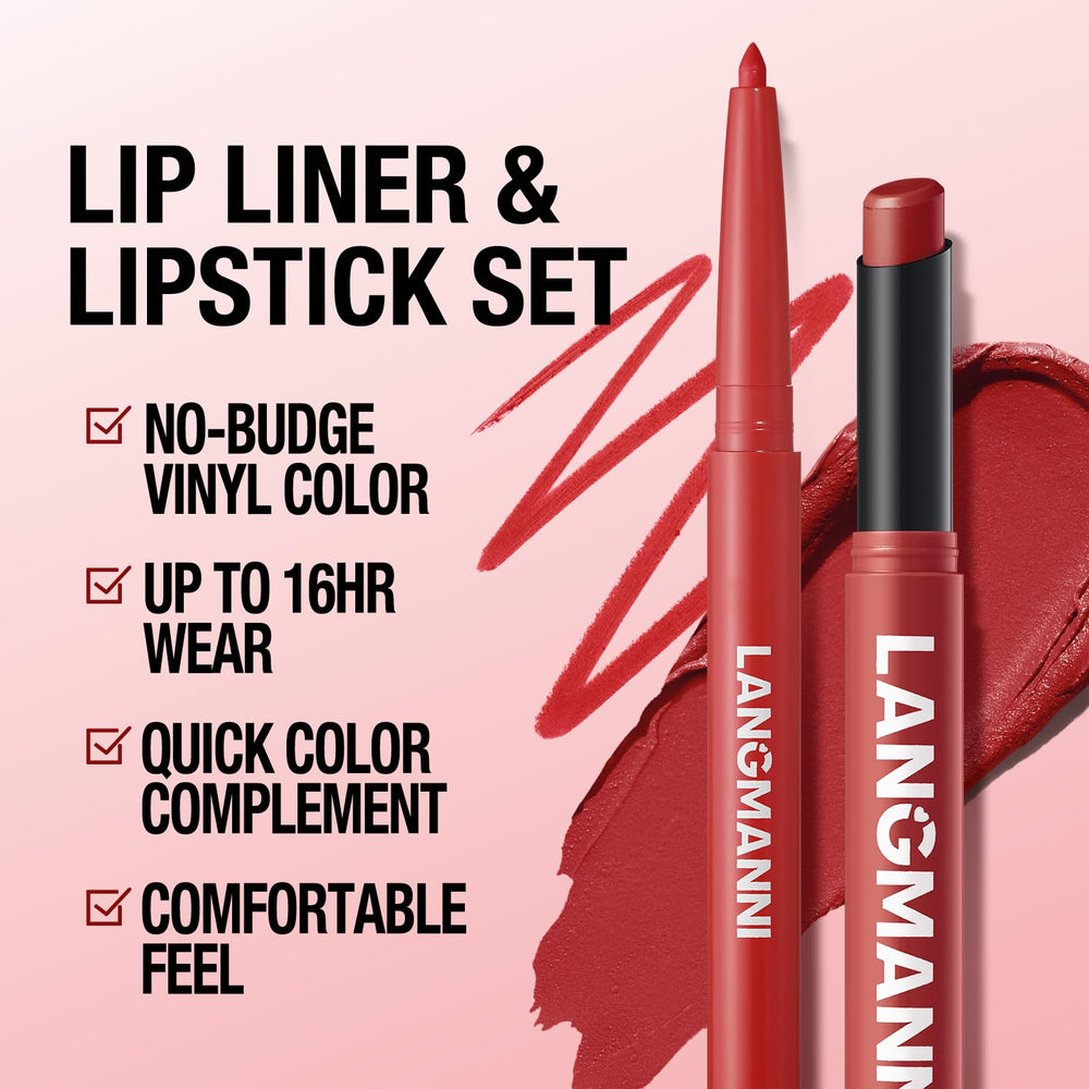 Jolilab paired liner and lipstick arranged to show matching shades and pairing ease
