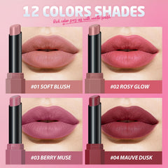 Jolilab lipstick in hand demonstrating size and travel-friendly benefit