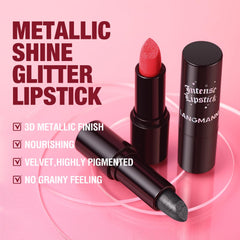 Side profile of lips with Jolilab gloss highlighting high metallic sheen