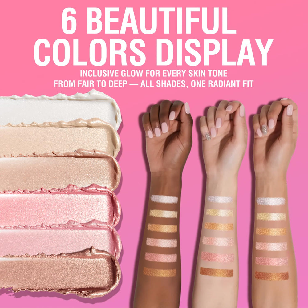 jolilab highlighter sticks arranged in makeup bag for on-the-go use
