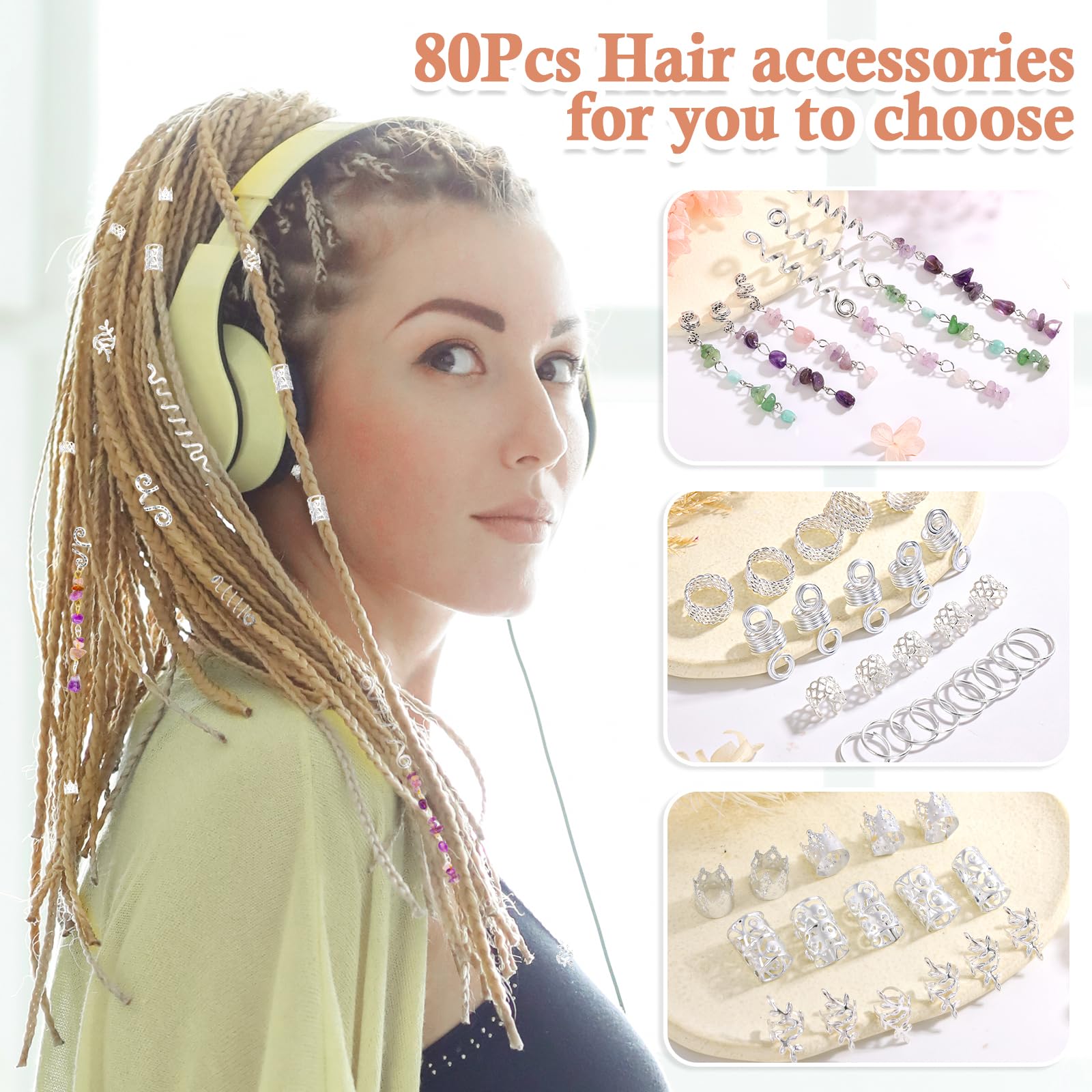 Jollidecor in-use braided hairstyle demonstrating added texture and shine