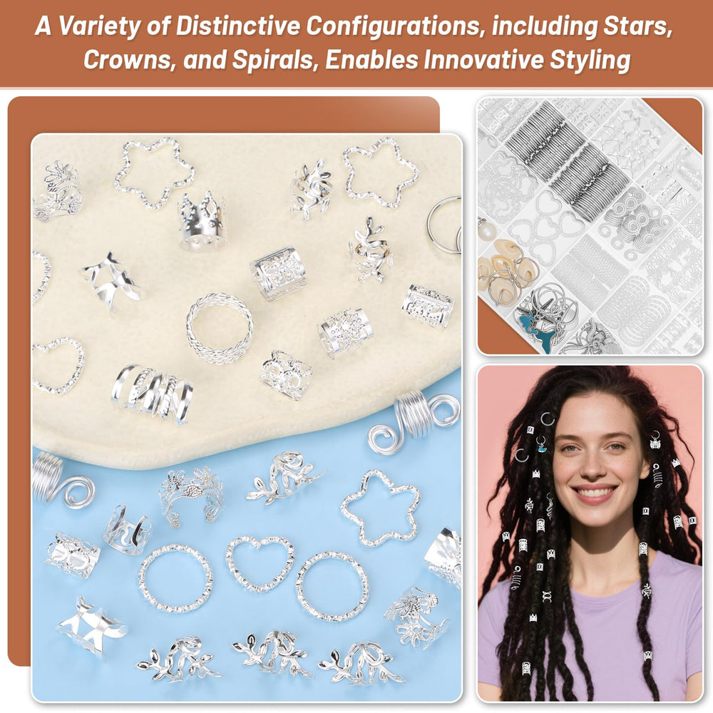 Jollidecor charm clipped to dreadlock demonstrating secure hold