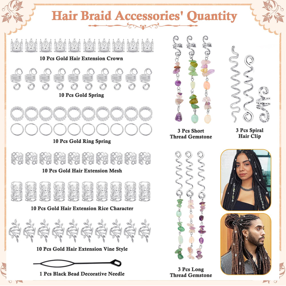 Jollidecor spiral clip detail showing secure twist design for thin braids