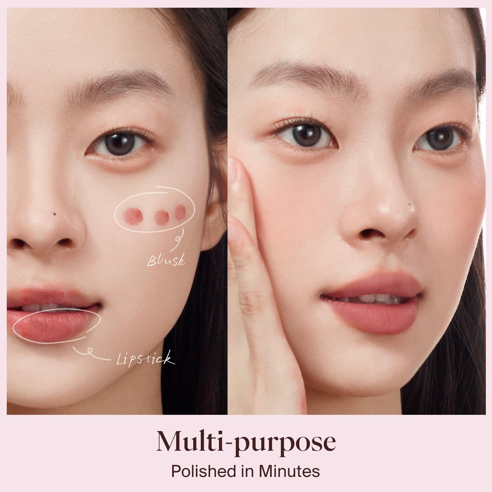 Joocyee built-in dome brush close-up demonstrating precise blending for flawless application