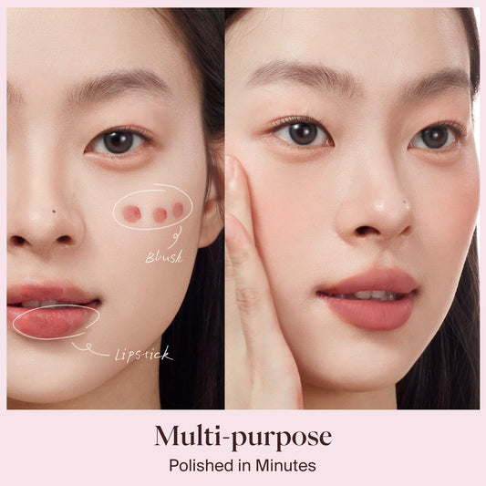 Joocyee built-in dome brush close-up demonstrating precise blending for flawless application