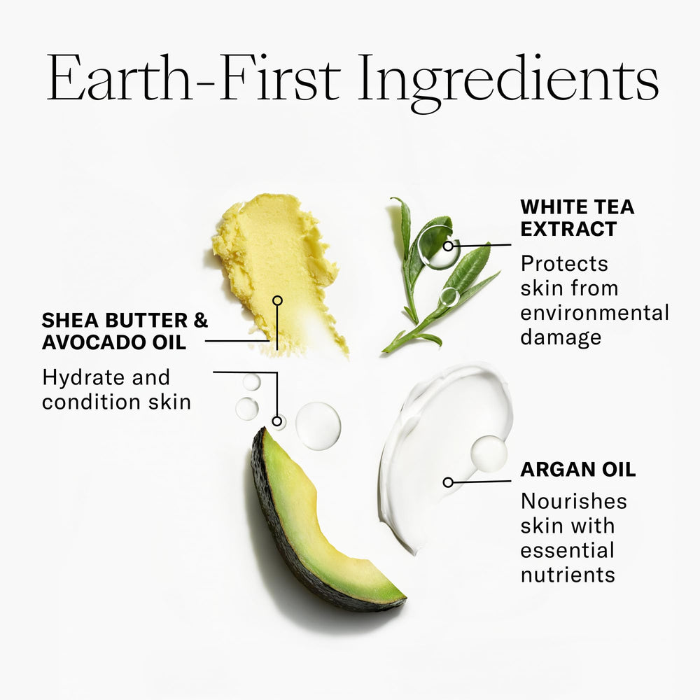 Josie Maran label detail highlighting ingredient claims and clean formula