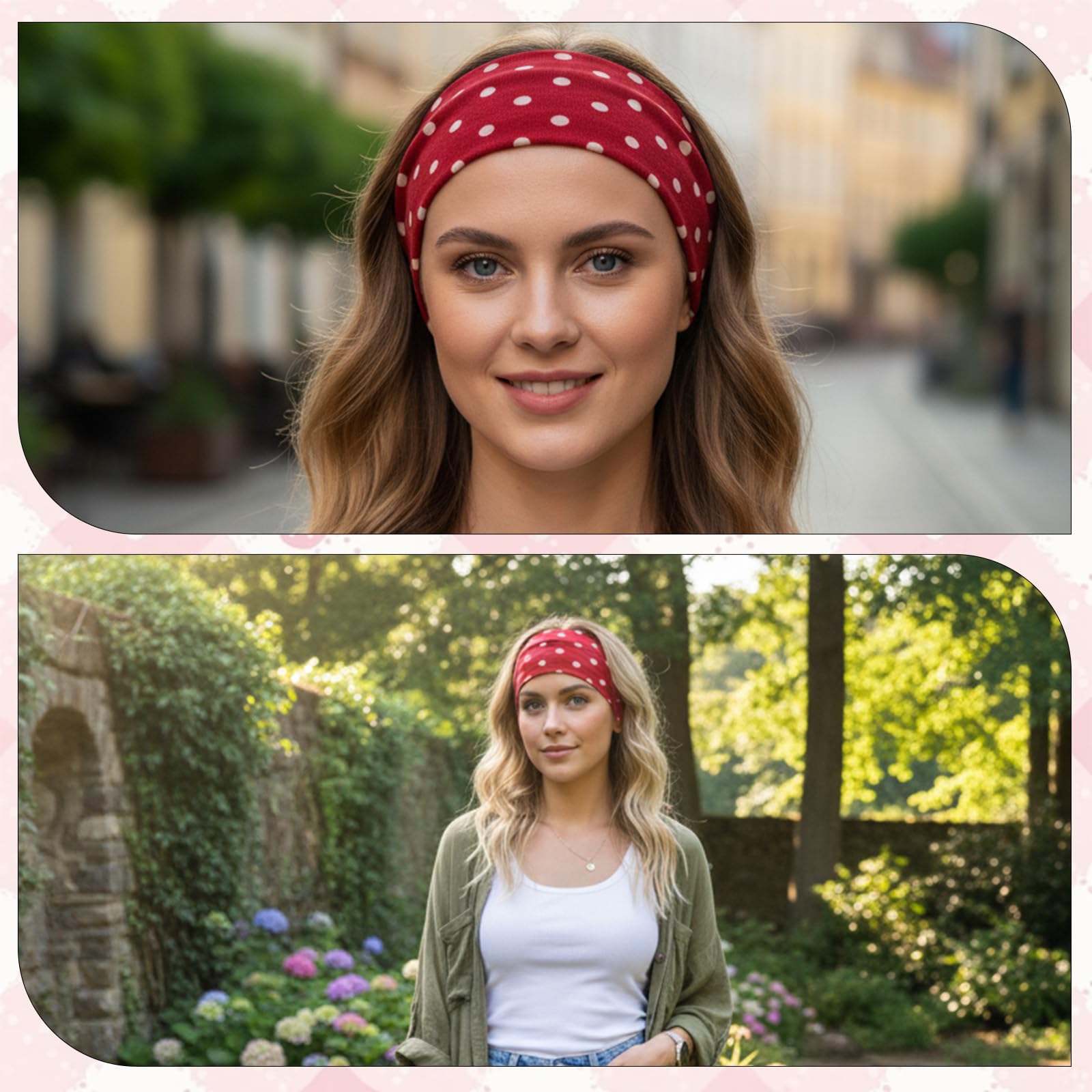 Josojoou five headbands fanned out to show color variety and mix-and-match benefit
