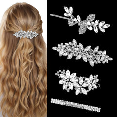 Josojoou front view of silver clip set showing polished finish and coordinated look