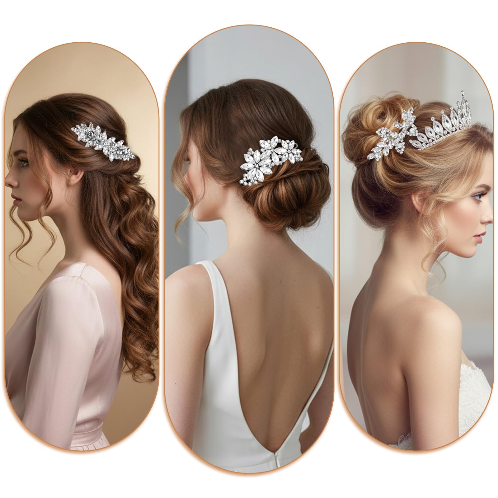 Josojoou styled in half-updo demonstrating elegant sparkle for weddings