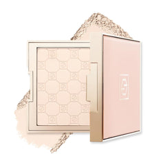 Jouer pressed powder compact front showing sleek packaging and portable design benefit
