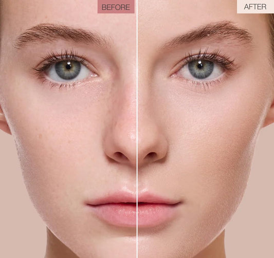 Jouer powder open pan close-up showing fine texture and soft-focus benefit for smooth skin