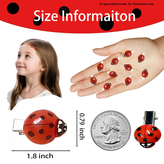 jovezeno ladybug close-up of smooth resin top for gentle hair contact