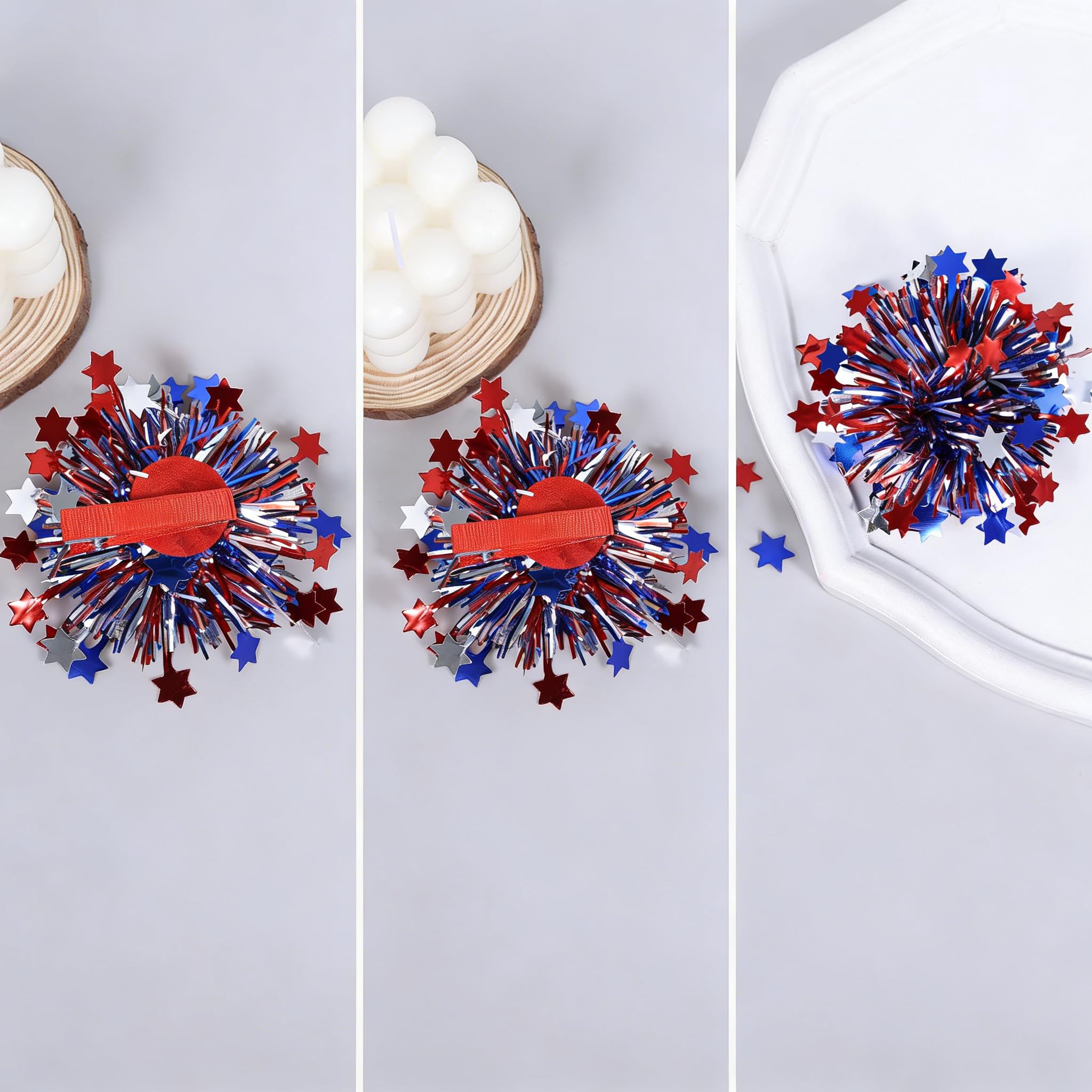 jovezeno clips paired with patriotic outfit for event-ready styling