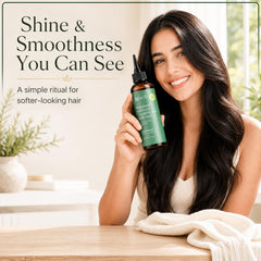 Jowth bottle in hand to illustrate 5.07 oz size and travel-friendly benefit
