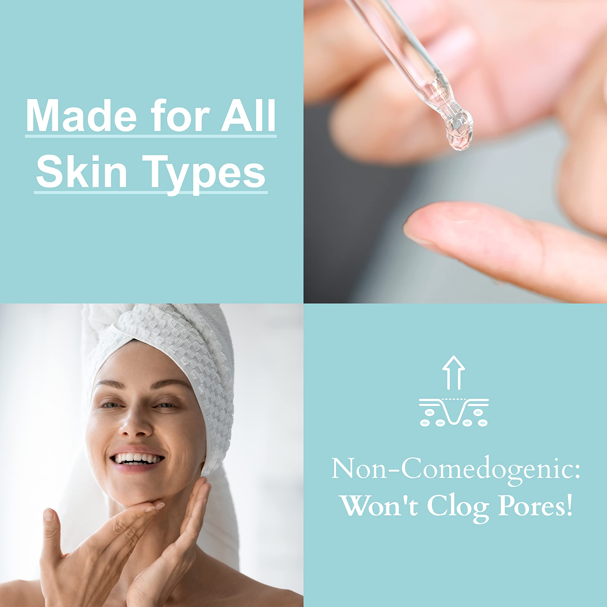 JOYAL BEAUTY serum dropper releasing a clear drop highlighting precise application