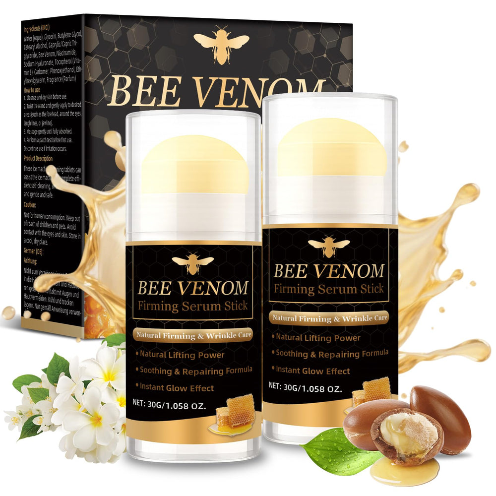JOYAONE front packaging showing two bee venom firming sticks and benefits