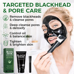 JOYAONE charcoal mask texture on spoon illustrating smooth spreadability