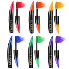 Joyeee blue mascara applied on lashes for lifted colorful definition