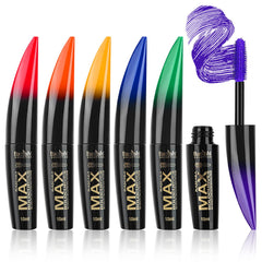 Joyeee mascara set front view showing six colorful tubes and vibrant benefit