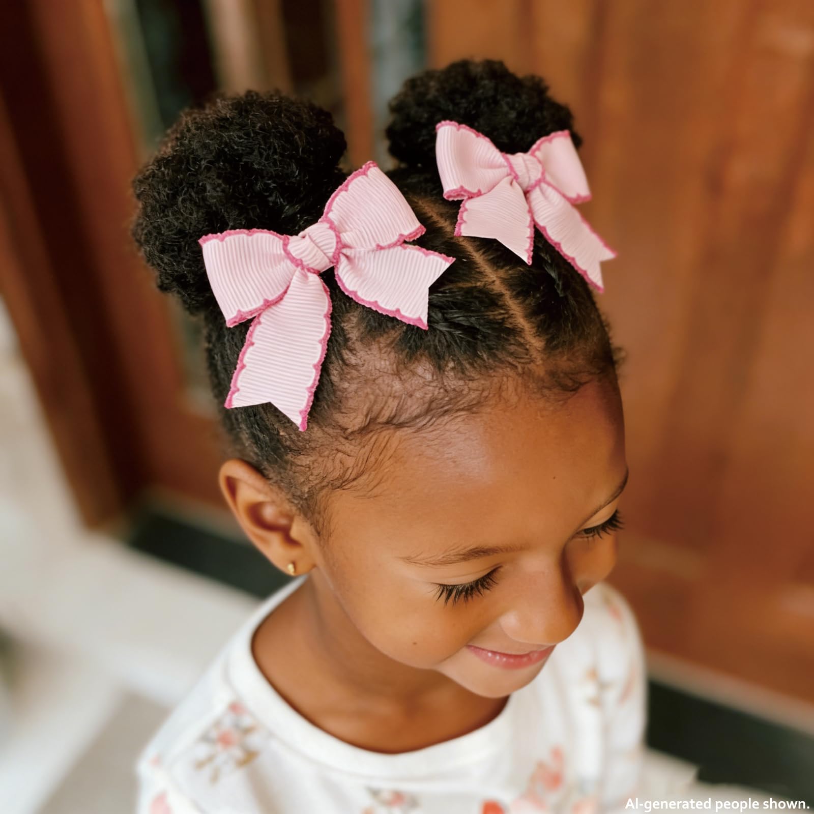 JOYFUNFABU side-by-side size comparison illustrating styling options for different hair volumes