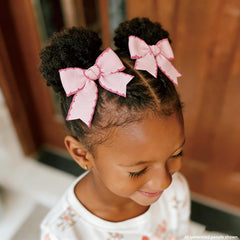 JOYFUNFABU side-by-side size comparison illustrating styling options for different hair volumes