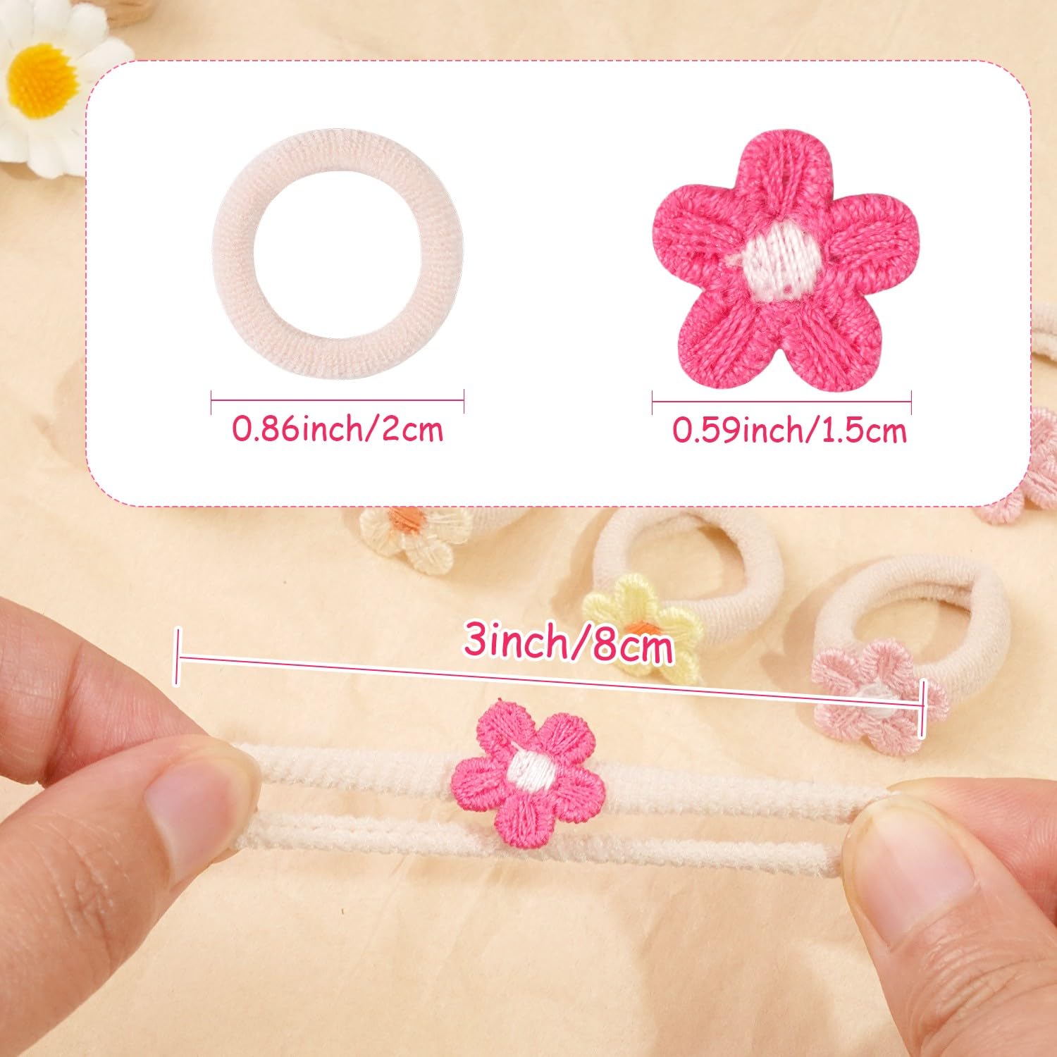 JOYOYO close-up of embroidered flower detailing highlights gentle, soft decoration