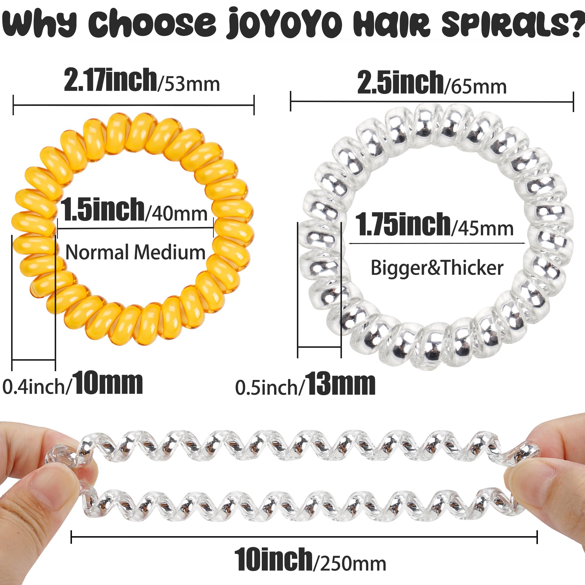 JOYOYO in-use ponytail view, coil holds hair firmly without creases