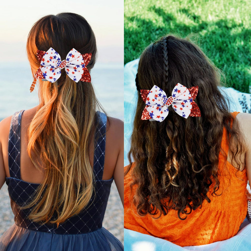 JOYRUBY bow clipped to a backpack strap adding decorative charm and versatility benefit
