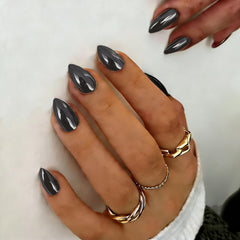 JOYVVEW close-up of mirror finish highlighting shiny metallic gray-black benefit