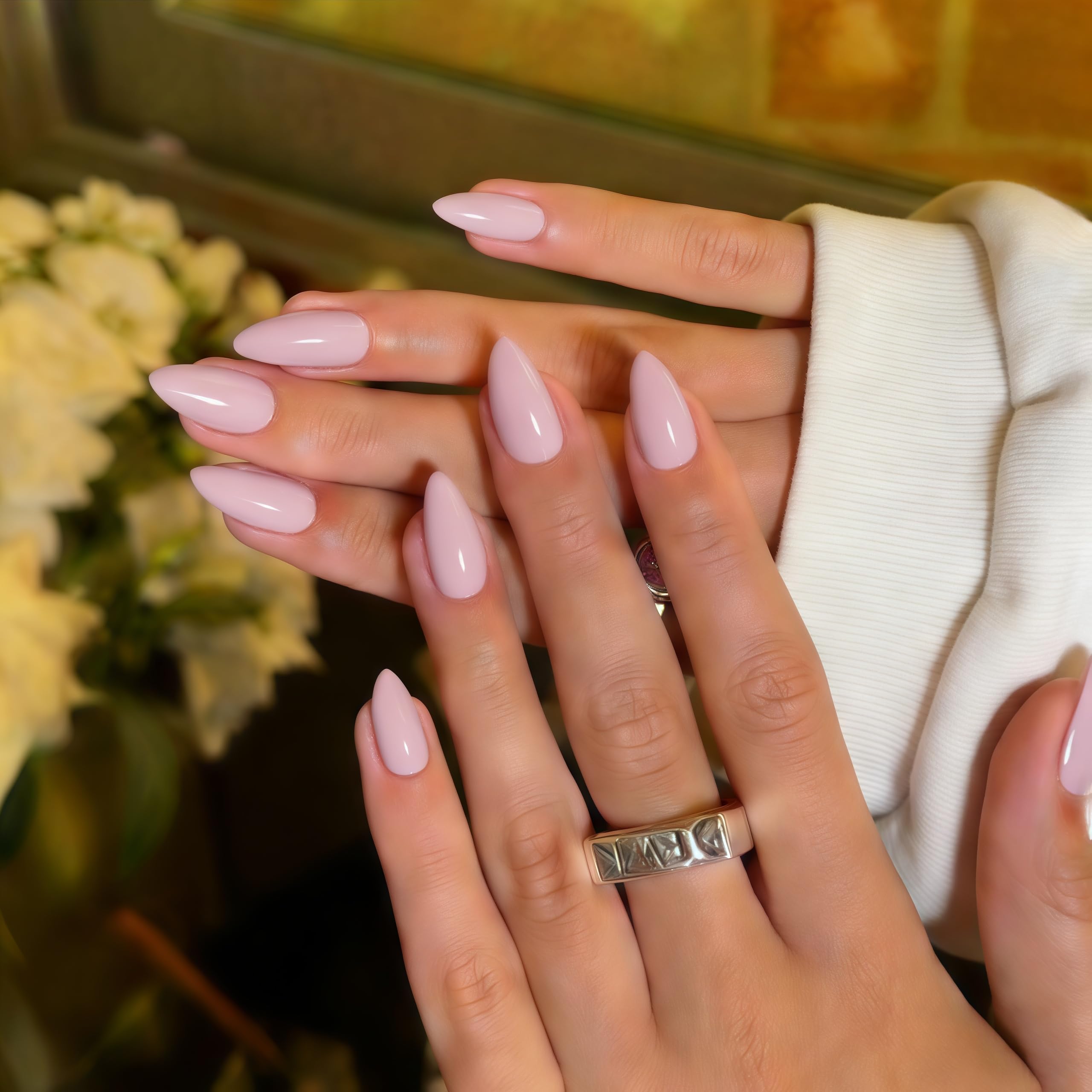 JOYVVEW front packaging showing 30-piece milky pink kit for fast manicures