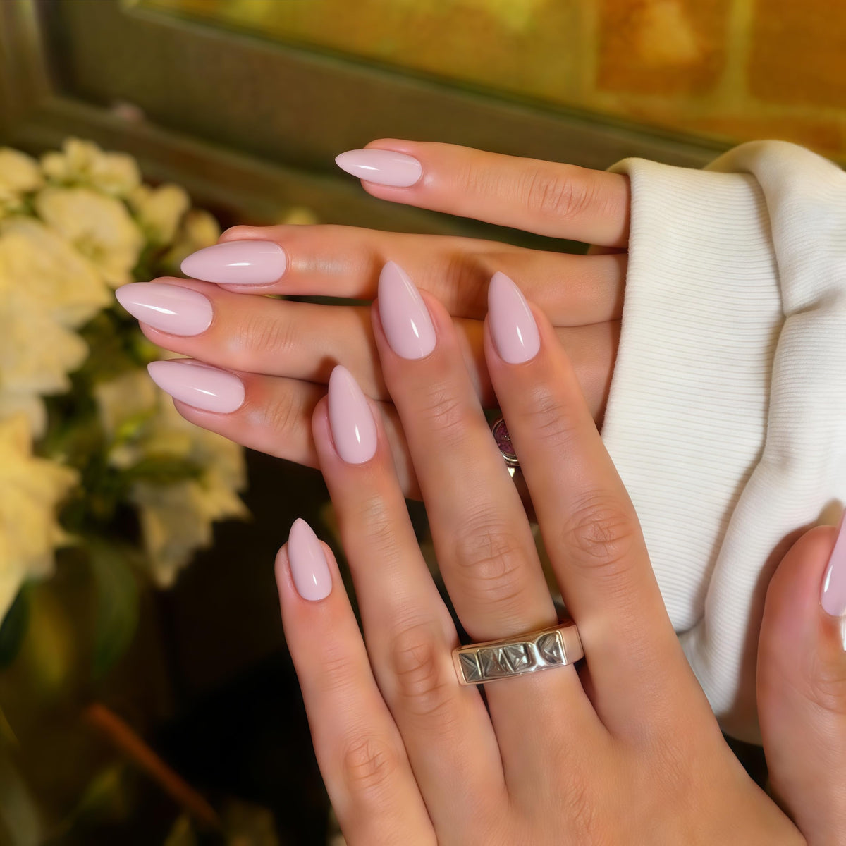 JOYVVEW front packaging showing 30-piece milky pink kit for fast manicures