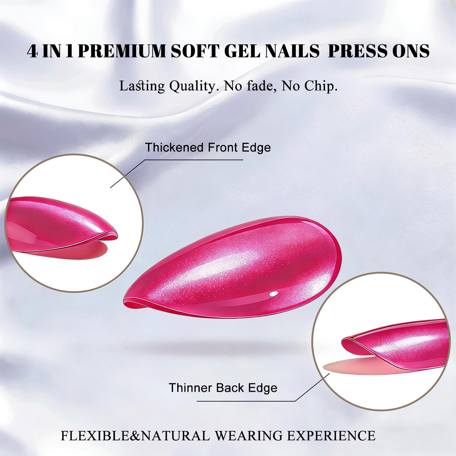 JOYVVEW thumb with applied nail illustrating natural almond fit benefits