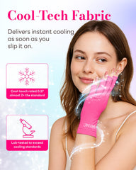 jozidea fingerless gloves in use during gel manicure for precise nail work
